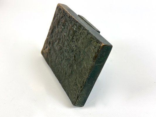 Brutalist Push And Pull Alpana Door Handle In Bronze, 1970s photo for sale