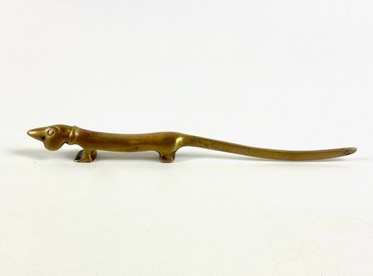 Mid Century Modern Dachshund Letter Opener By Walter Bosse For Hertha Baller Workshops, 1960s