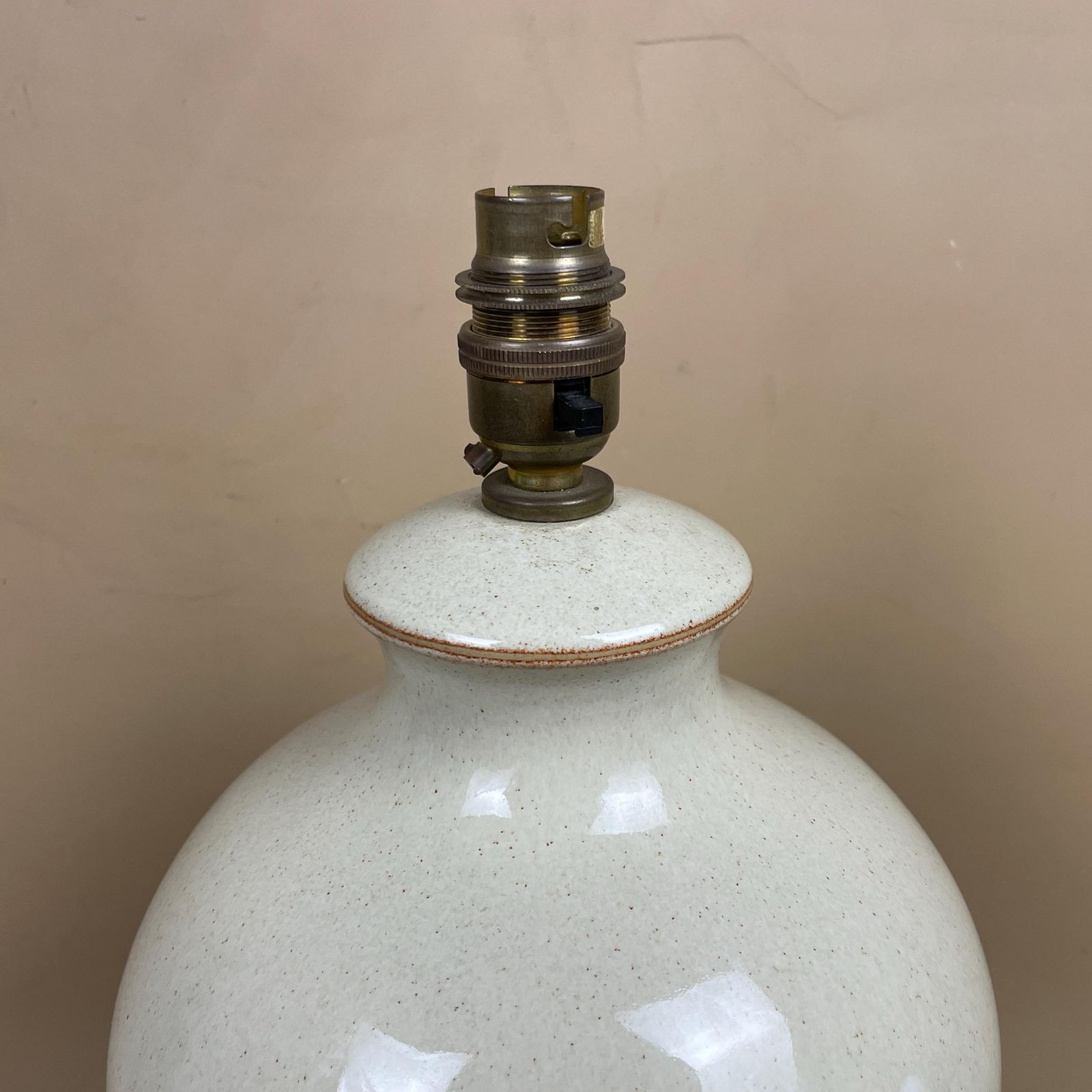 Vintage Ceramic Lamp Bedside Table Light Floral Pale Sage Green Brass Fittings Cottage Luxury Medium photo for sale
