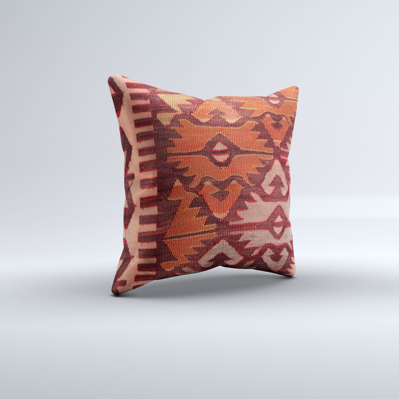 Turkish Kilim, Carpet Cushion Cover 60x60 Cm Square Wool Large Pillowcase 66523 photo furniture