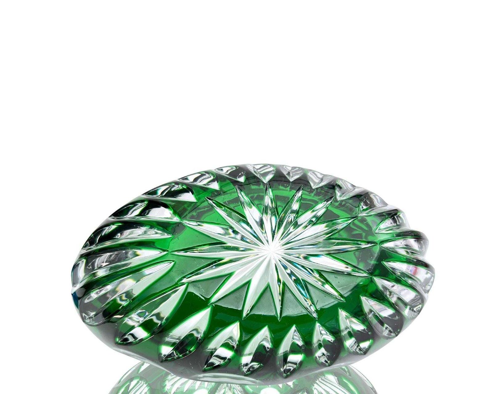 Emerald Green Crystal Bowl | 1pc | Nachtmann Bamberg | Vintage Germany photo for sale