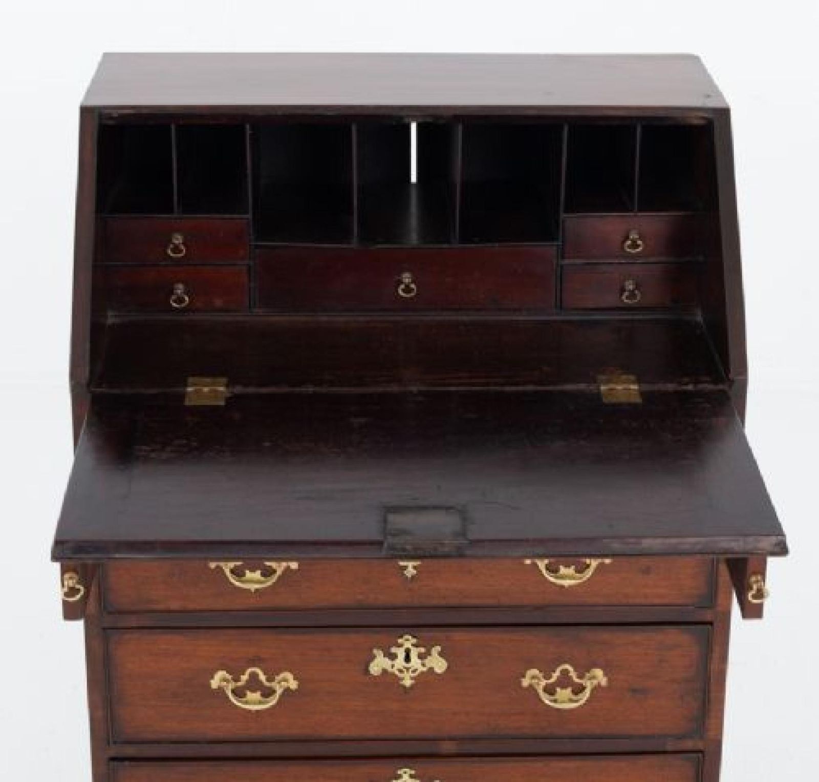 Georgian Bureau Desk Mahogany Period Antique photo vinterior