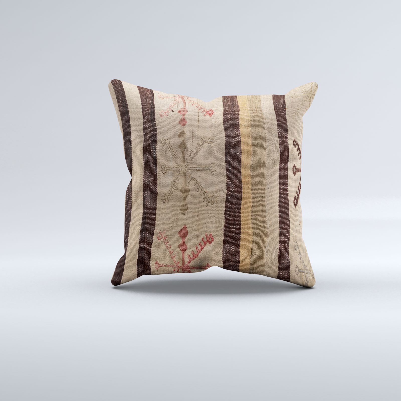 Vintage Turkish Kilim Cushion Cover 60x60 Cm Square Wool Large Pillowcase 66540