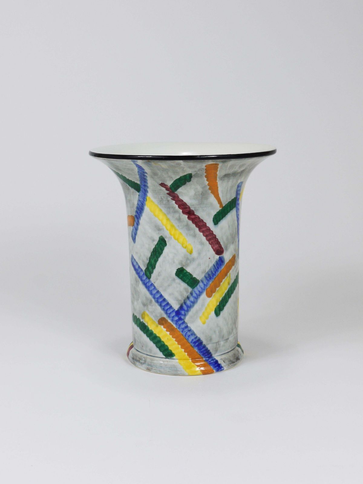 photo for sale Eva Zeisel Art Deco Bauhaus Pottery Vase, Smf Schramberg, Germany 1920s