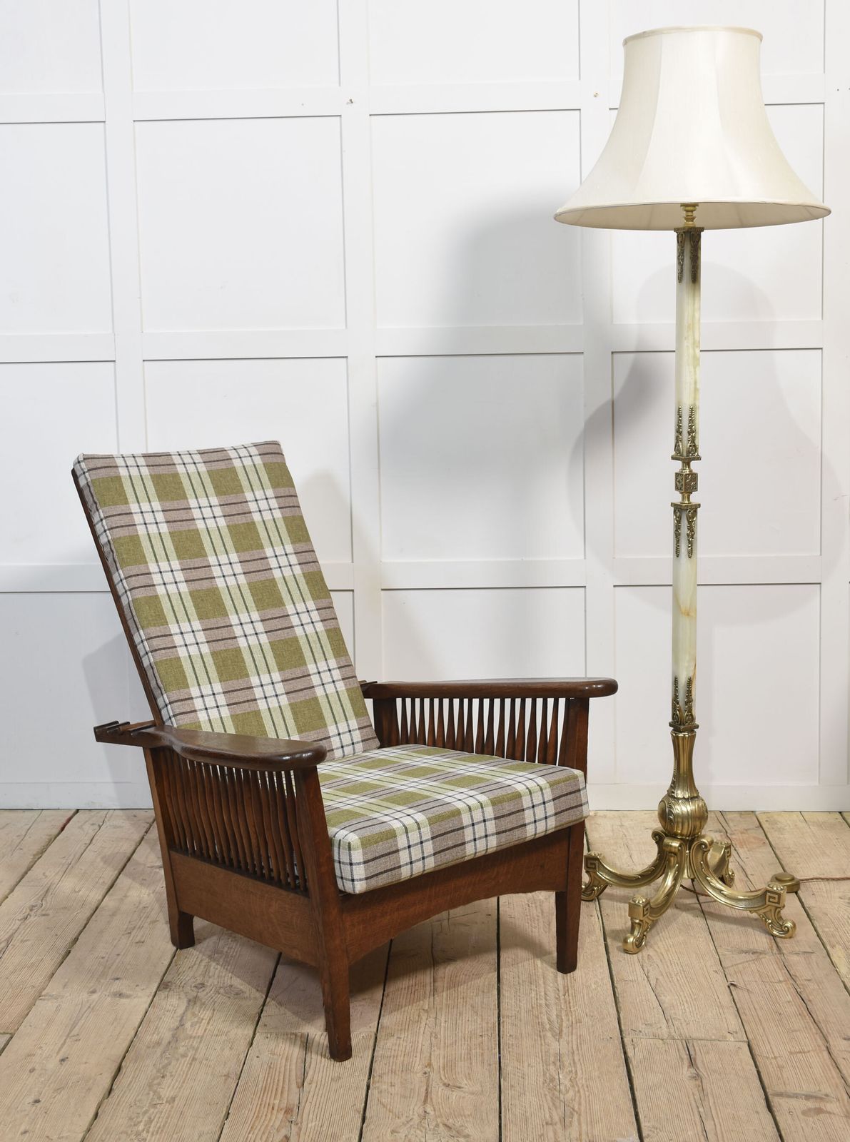 Oak Reclining Armchair, Early 20th Century