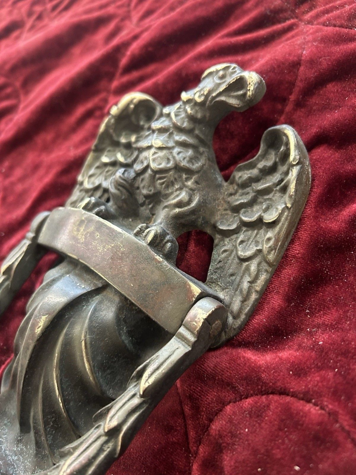 Large Antique Brass Door Knocker Old Period Reclaimed Antique Iron Eagle 1.6kg photo furniture