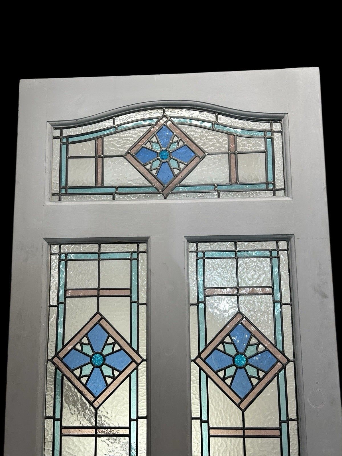 Large Edwardian Stained Glass Front Door Old Antique Period Reclaimed Refurb photo 3481.0