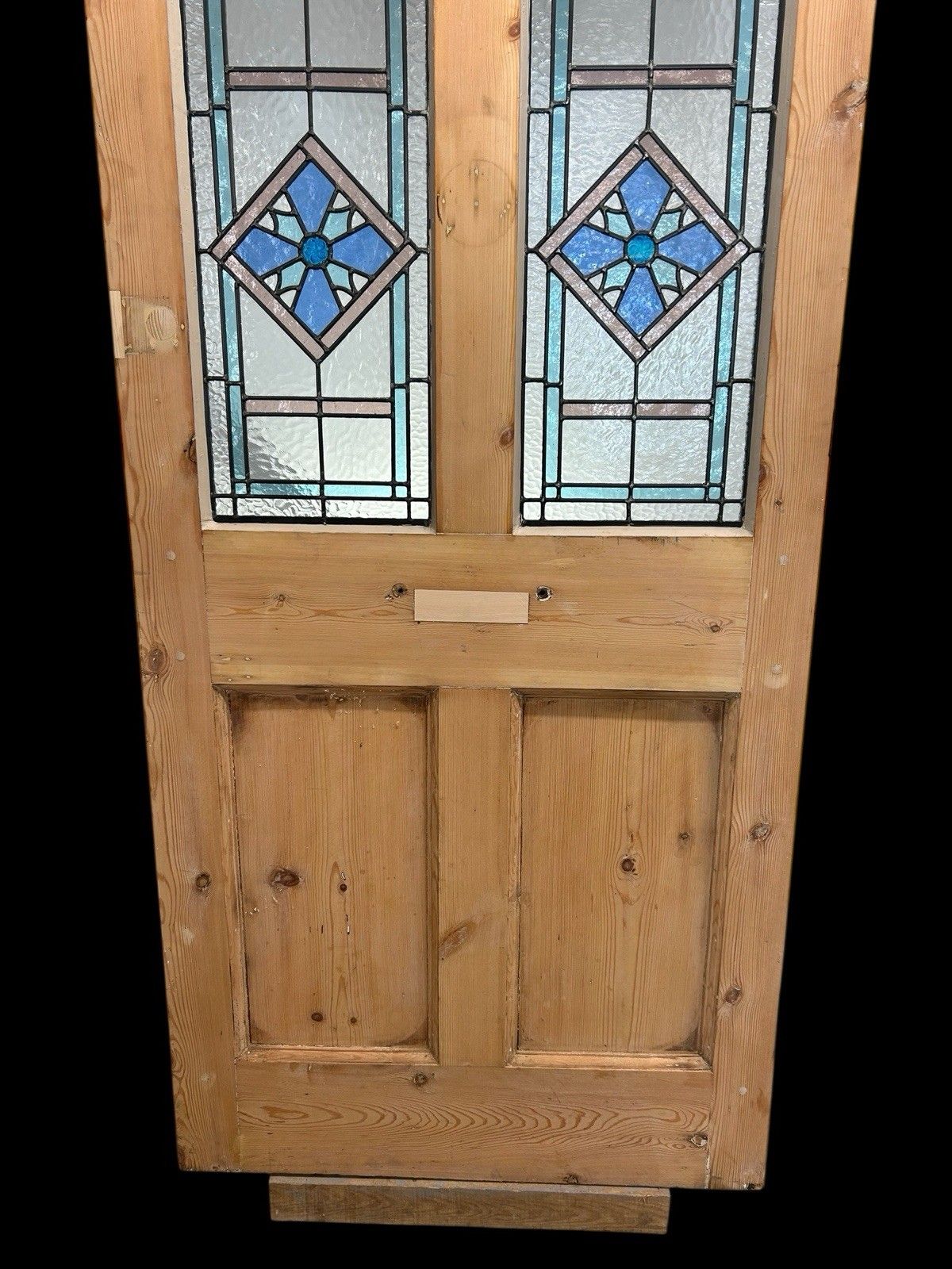3481.0 Large Edwardian Stained Glass Front Door Old Antique Period Reclaimed Refurb photo