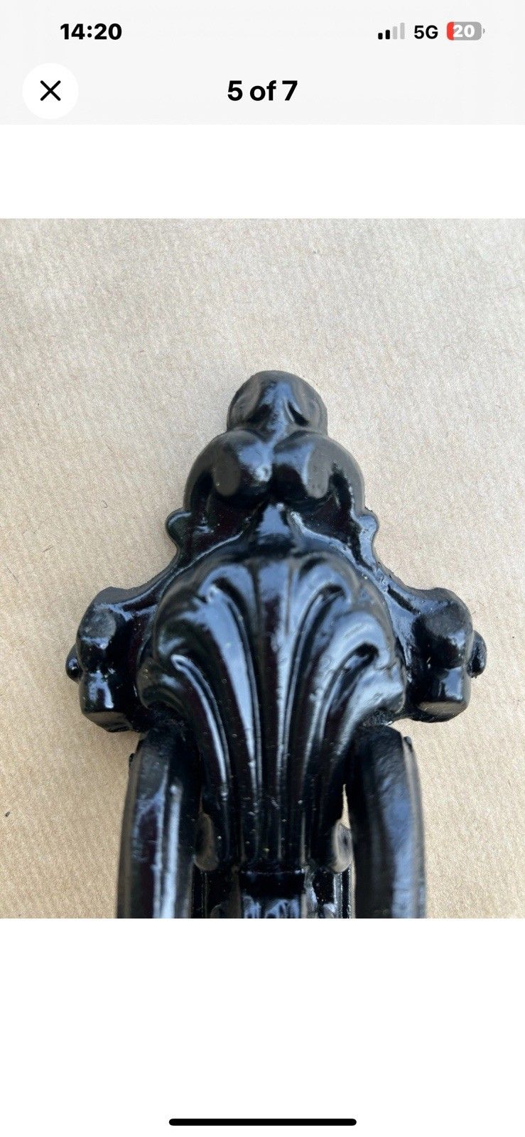 Kenrick Victorian Cast Iron Front Door Knocker Antique Old Period Metal Reclaim photo 148.0