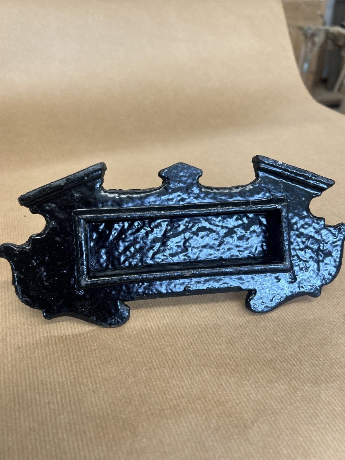 Old Antique Front Door Letterbox Period Cast Iron Victorian Metal Reclaimed photo Home Fixtures