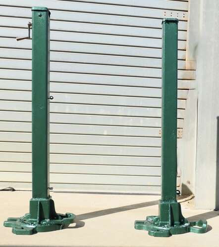 A Pair Of Edwardian Metal Tennis Court Net Posts By F.H. Ayres photo furniture