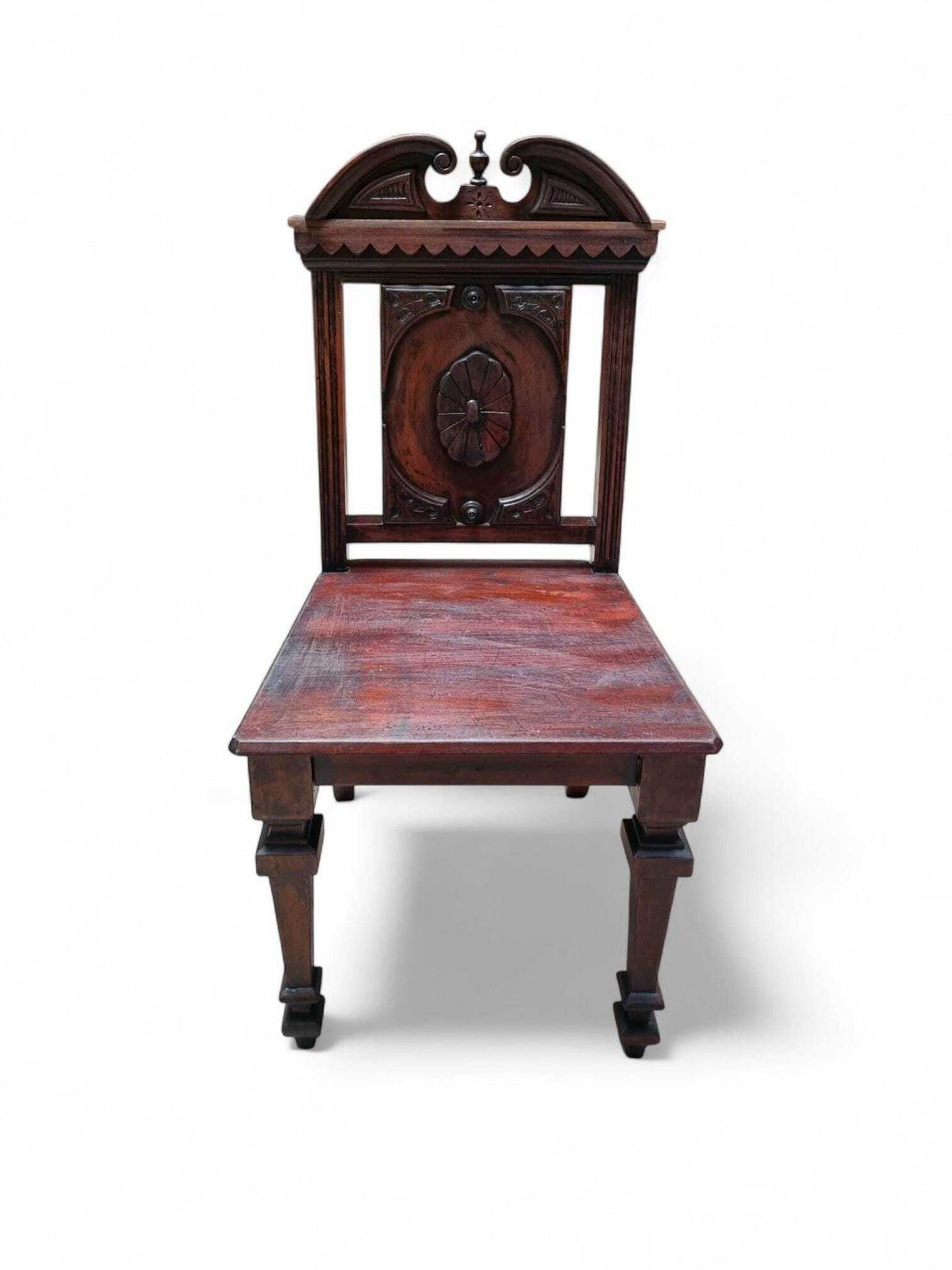 photo for sale Antique Mahogany Hall Chair / Highly Carved / C1840 / Free Delivery
