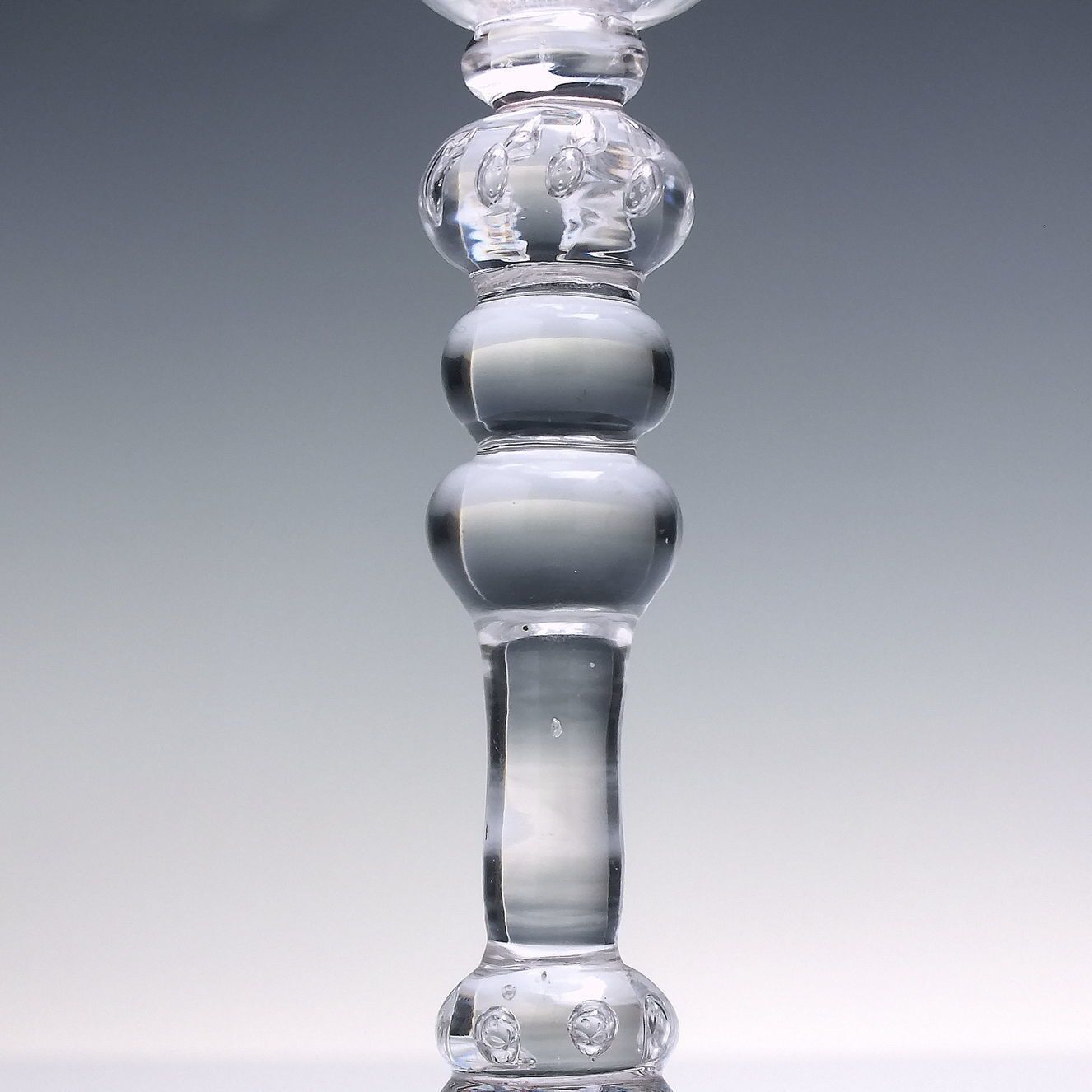 18th Century Light Baluster Wine Glass C1750 Ex Cranch Collection photo for sale