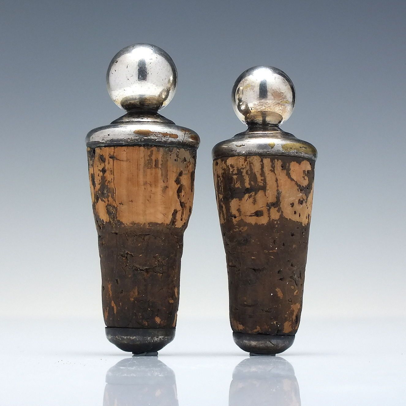 Pair Georgian Green Sugar Loaf Glass Decanters C1790 C1810 photo Home Decor