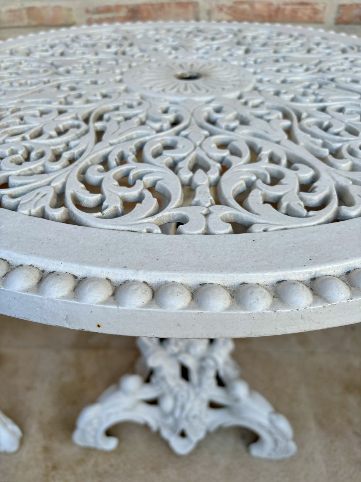 Set Of Wrought Iron Table And Chairs Garden Or Patio Furniture photo for sale