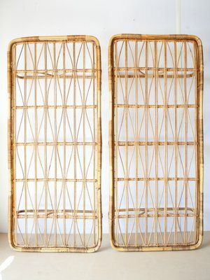 Mid Century Modern Rattan Pedig Daybed From Uluv, 1960s, Set Of 2 photo vintage