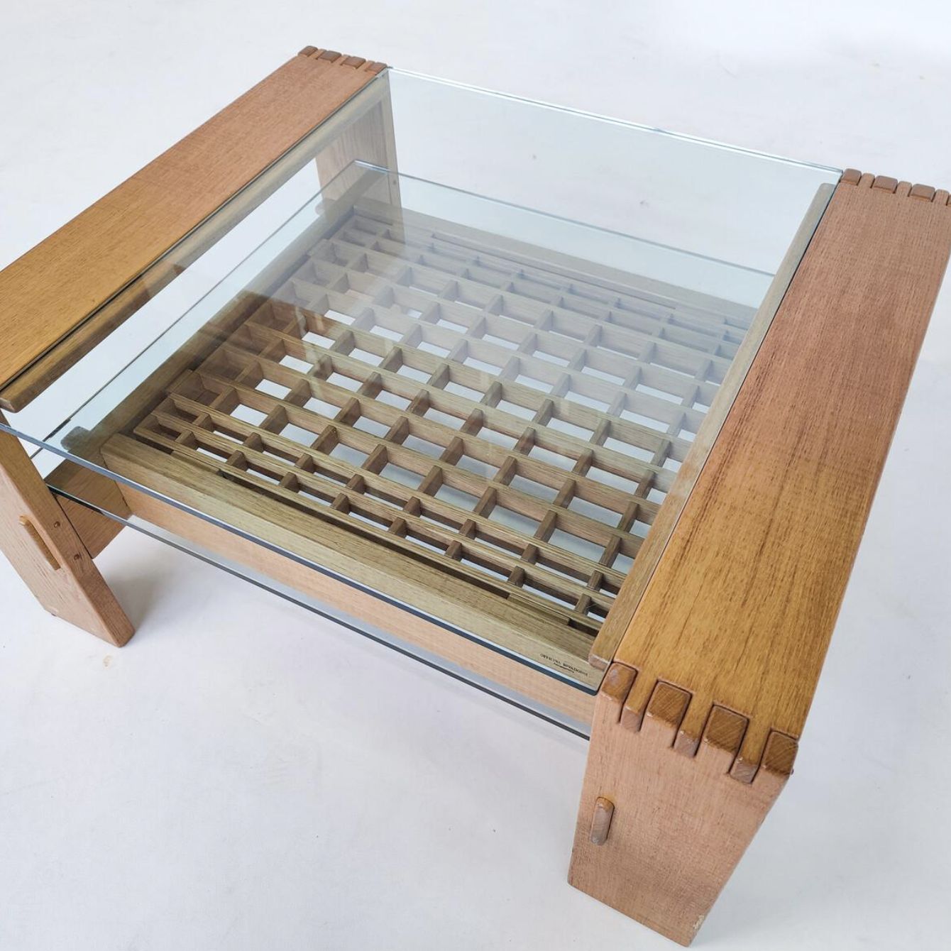 Mid Century Modern Coffee Table By Rivadossi, Wood And Glass, Italy photo Furniture