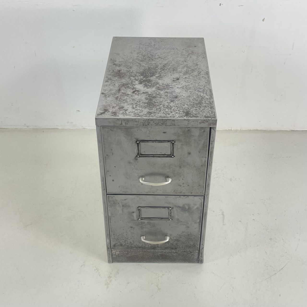 Polished Steel 2 Drawer Filing Cabinet photo Furniture