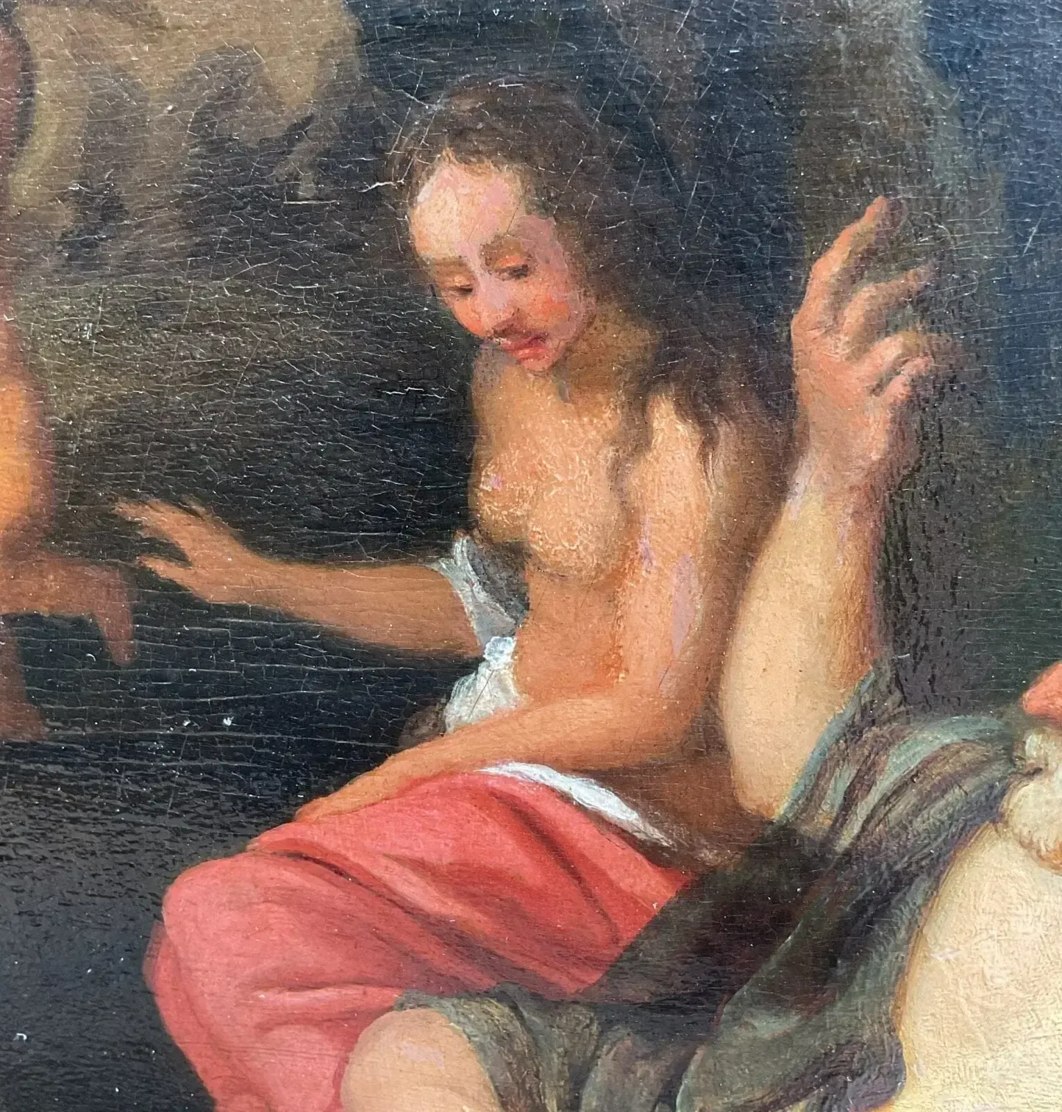 Gerard I Hoet, Bacchanal – Oil On Panel, 17th Century photo Art