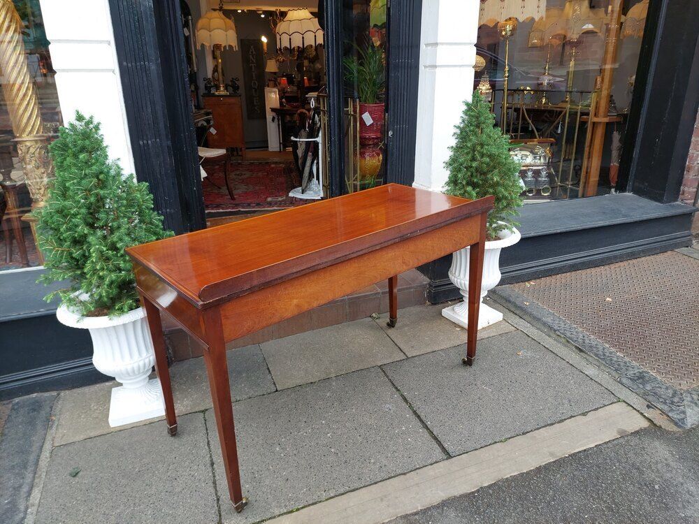 Edwardian Mahogany Hall Table By Edwards & Roberts photo vinterior