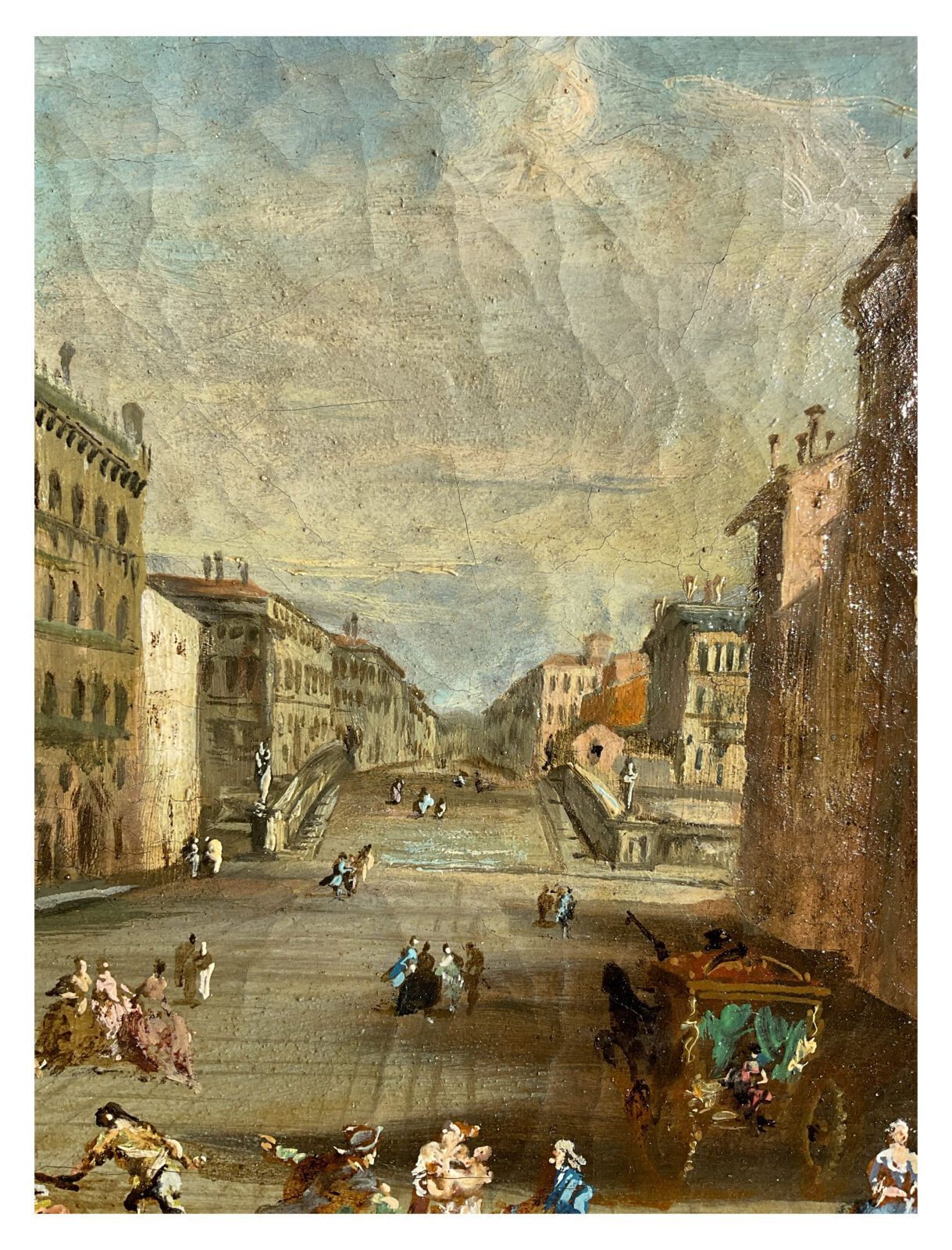 Giuseppe Zocchi (Circle Of), View Of Piazza Santa Trinita In Florence – 18th Century photo for sale