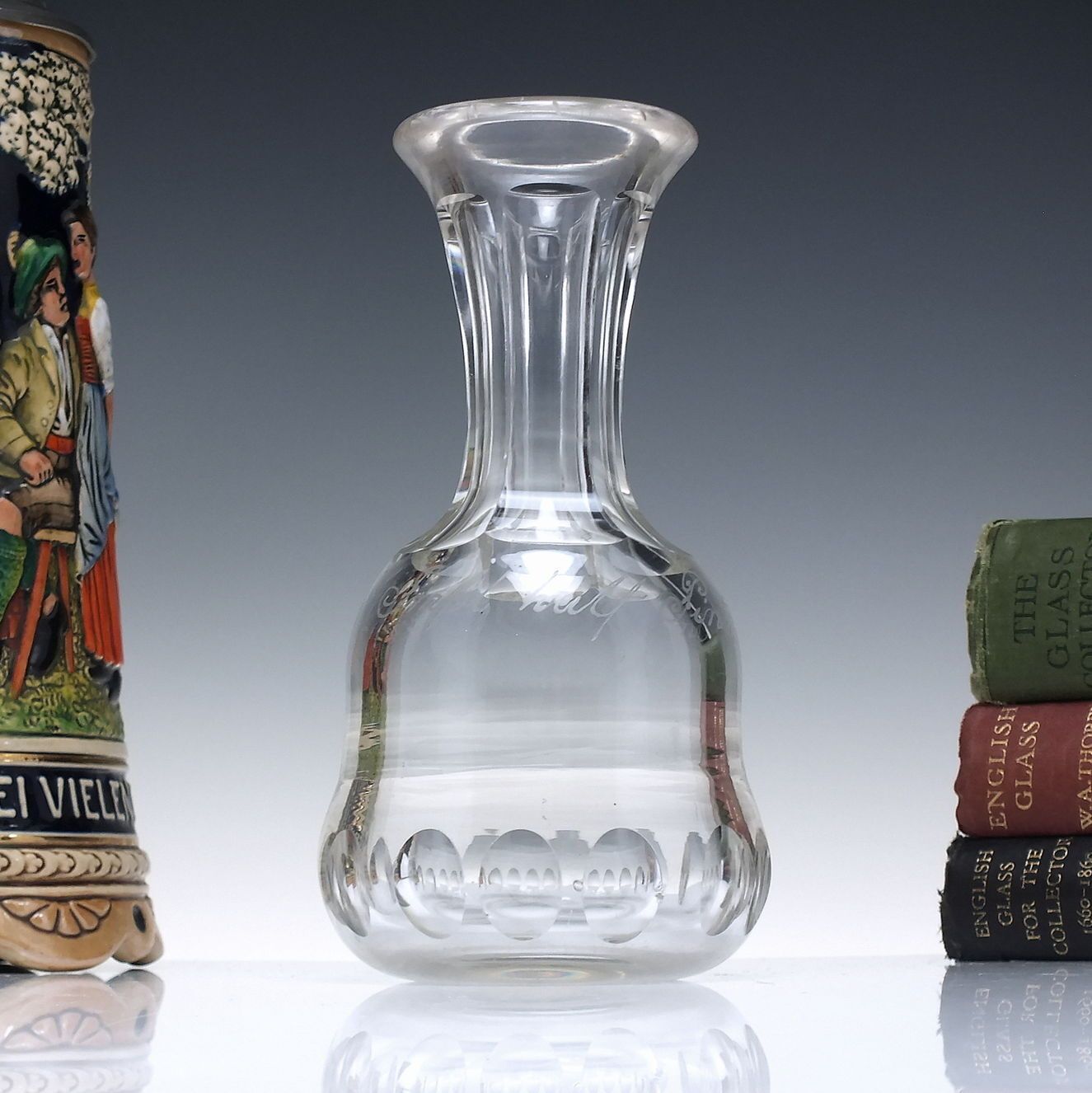 Antique 19th Century Victorian Imperial Half Pint Glass Measure C1880