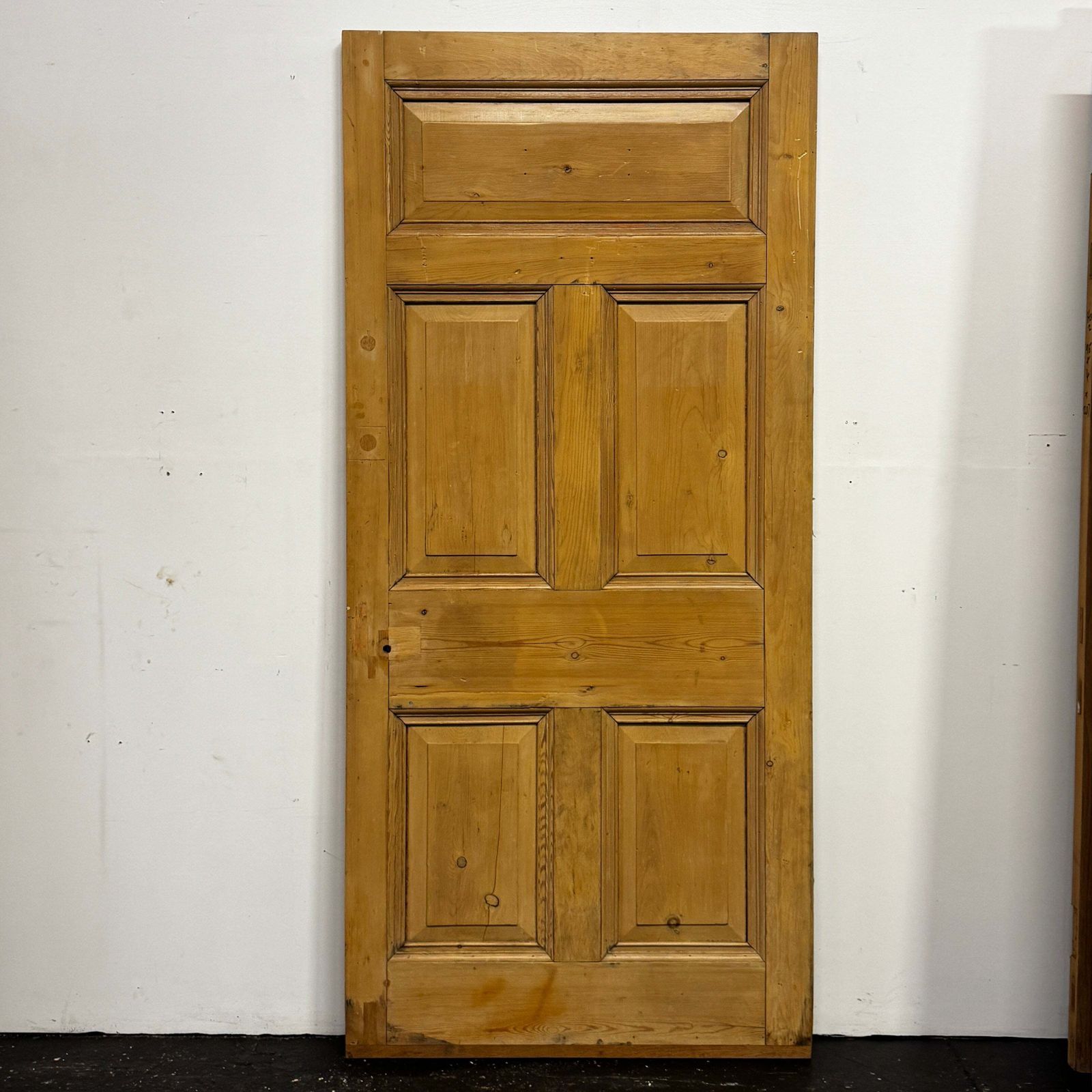 Antique Victorian 5 Panel Door   208.5cm X 96cm photo for sale
