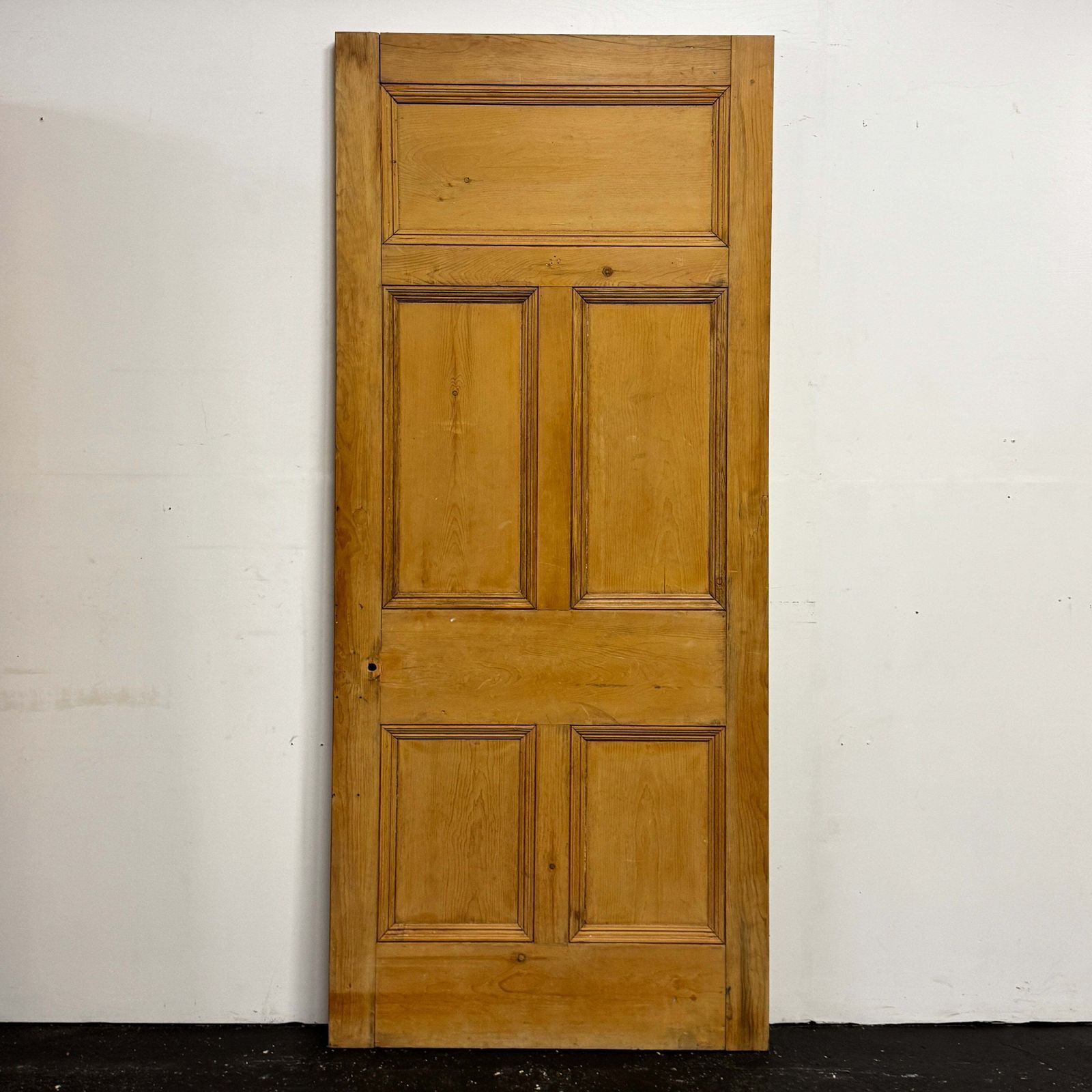 Antique Victorian 5 Panel Door   218cm X 94.5cm photo for sale
