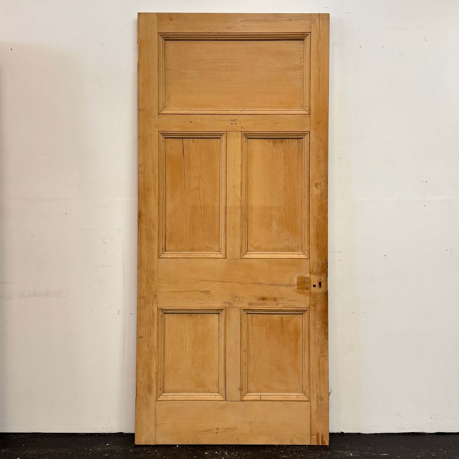 Antique Victorian 5 Panel Door   216cm X 97cm photo vinterior