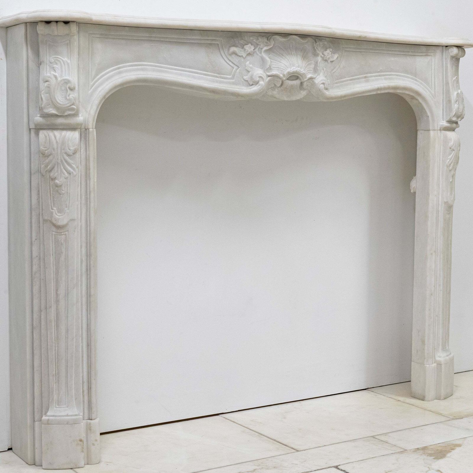 Antique Louis XV French Style Statuary Marble Fireplace photo Home Fixtures