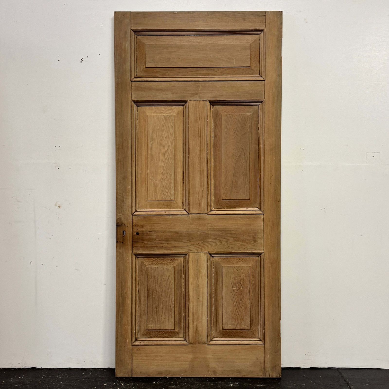 Antique Victorian 5 Panel Door   207cm X 95cm photo for sale