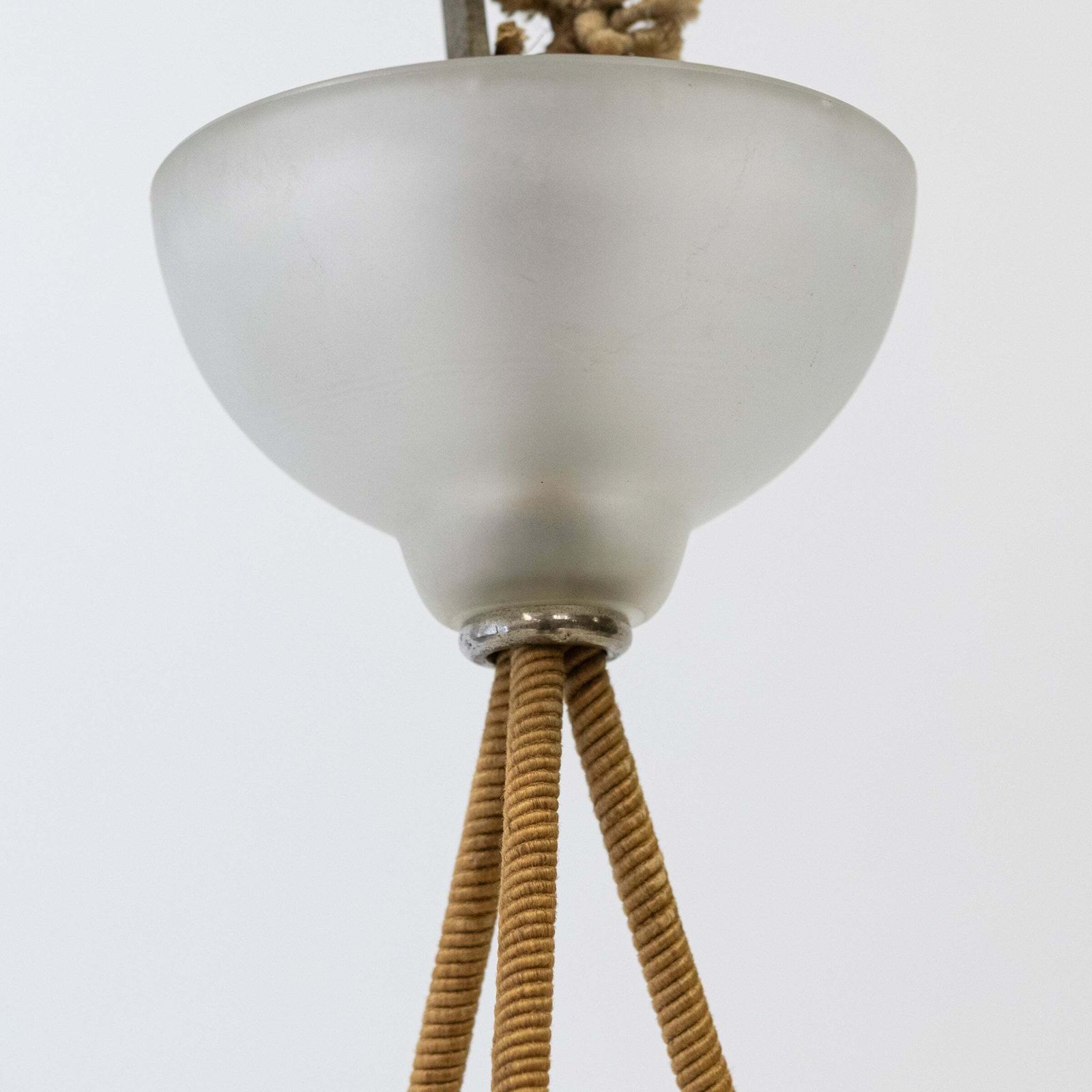 Antique Henri Dieupart Abstract Art Deco Bird Bowl Pendant Light photo for sale