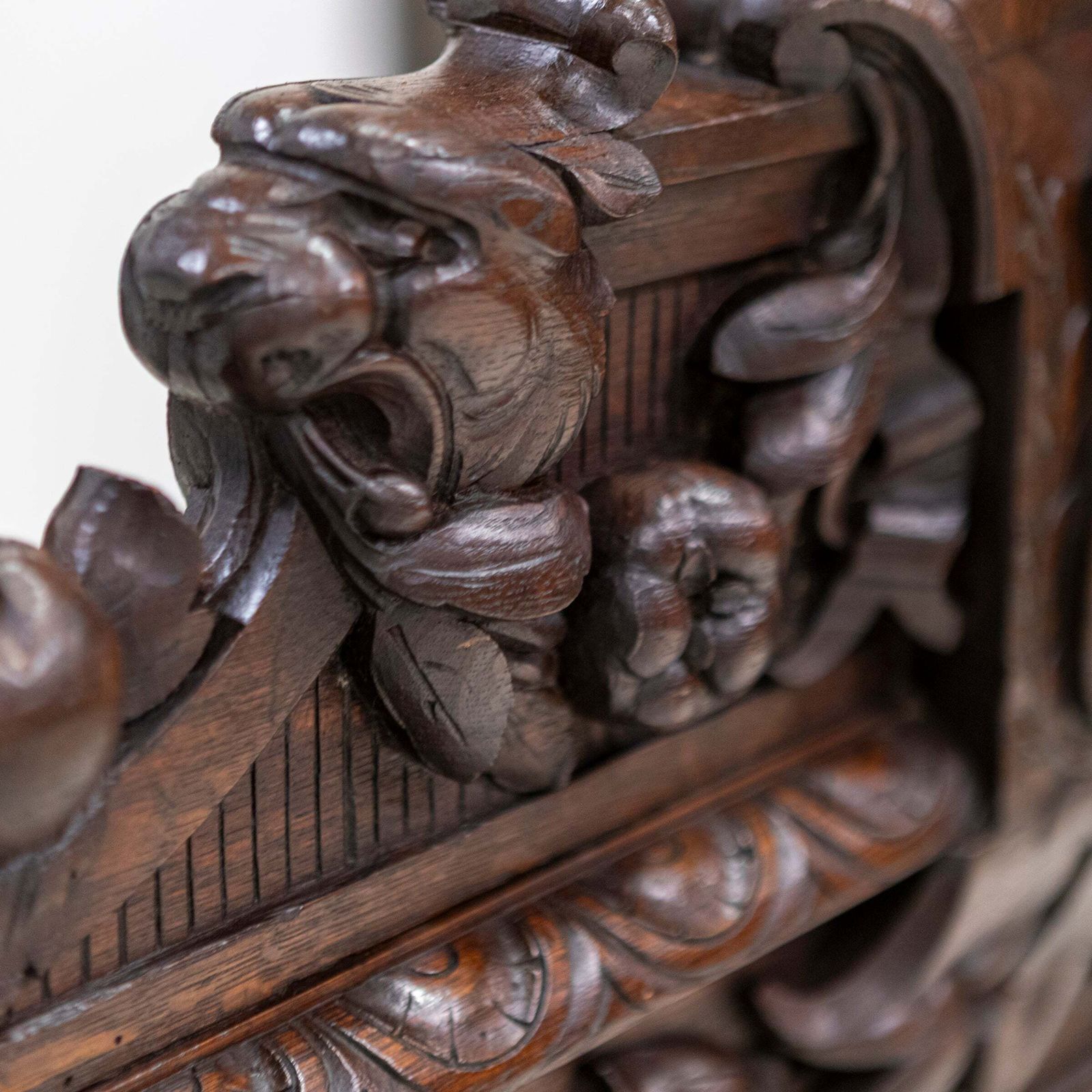 7500.0 Antique Heavily Carved Continental Four Posted Bed | European Double photo