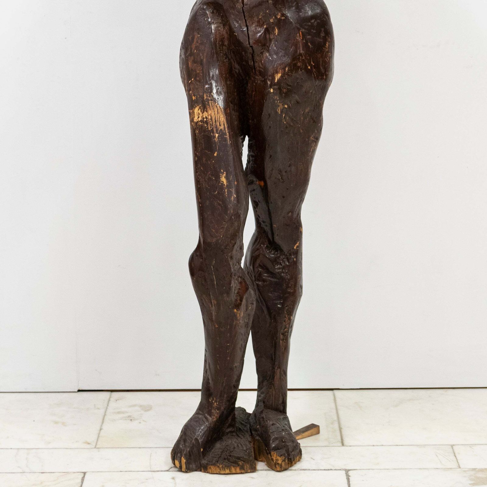 Life Size Wooden Sculpture | Michael Gagashe Zondi photo for sale