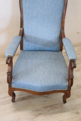Antique Walnut Armchair, Mid 19th Century photo buy