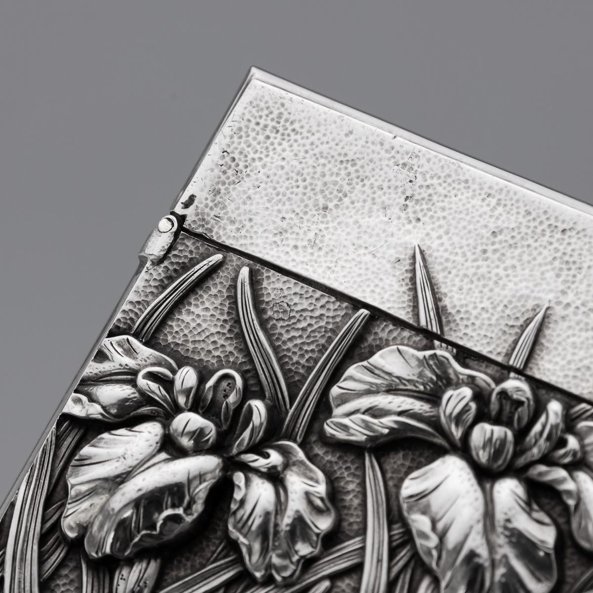 Antique 20th Century Japanese Meiji Solid Silver Card Case C.1900 photo 1322.0