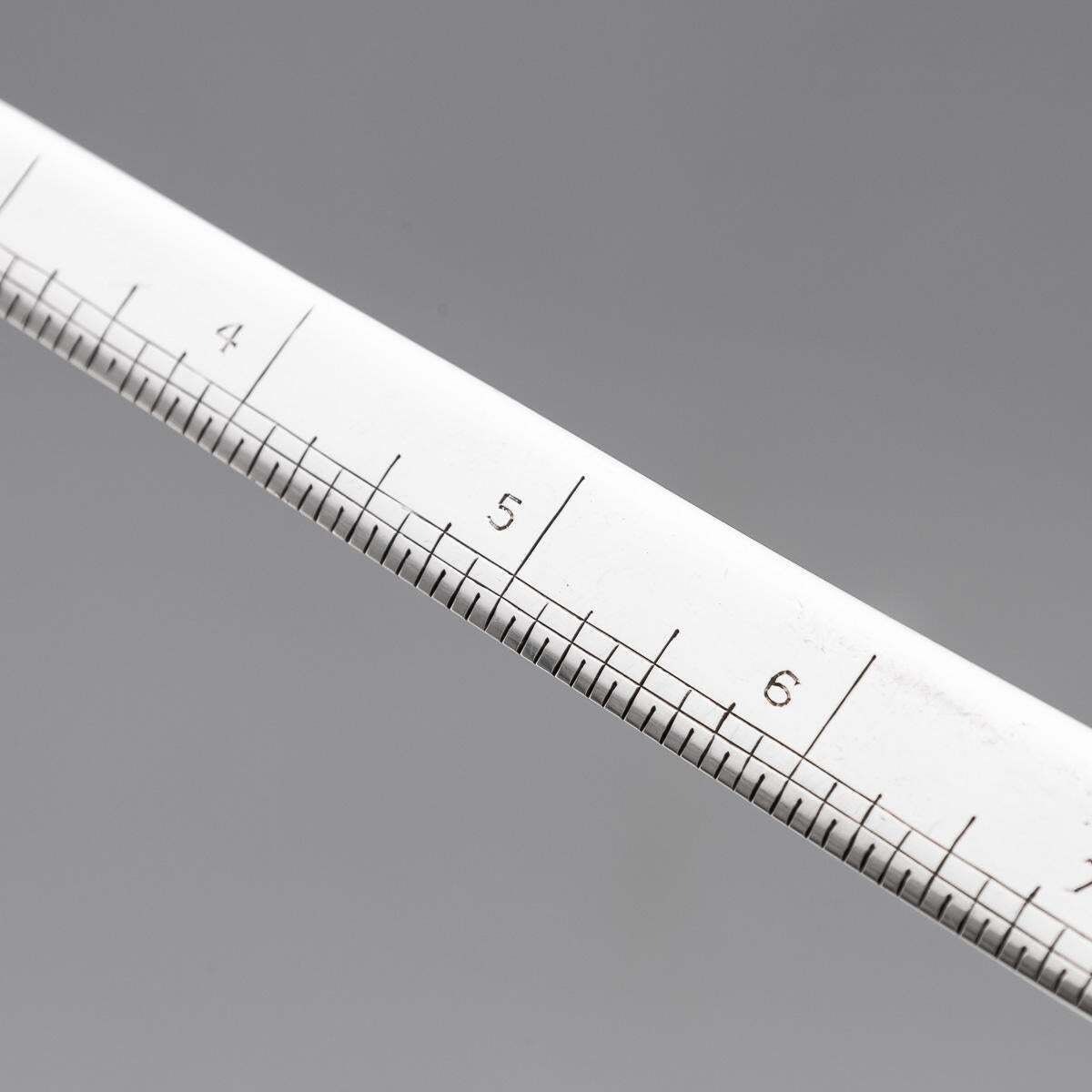 photo for sale Antique 20th Century English Solid Silver Letter Opener & Measure C.1918
