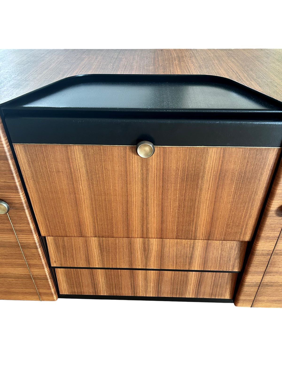 Mid Century Beautility Cocktail Cabinet.  Professionally Refurbished, Handpainted Accents. photo buy