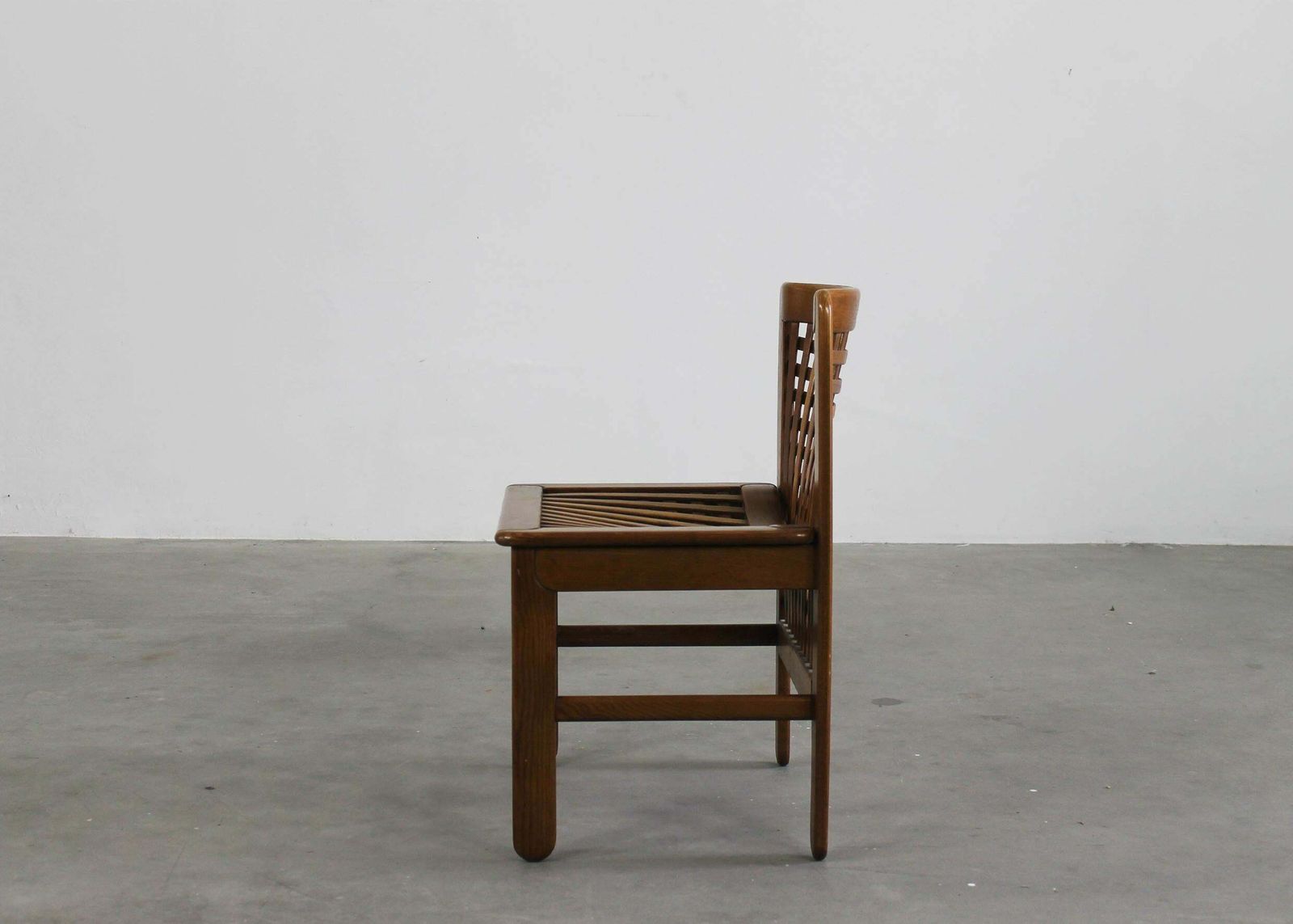 Titina Ammannati & Giampiero Vitelli Six Transenna Chairs By Pozzi And Verga 70s photo vintage
