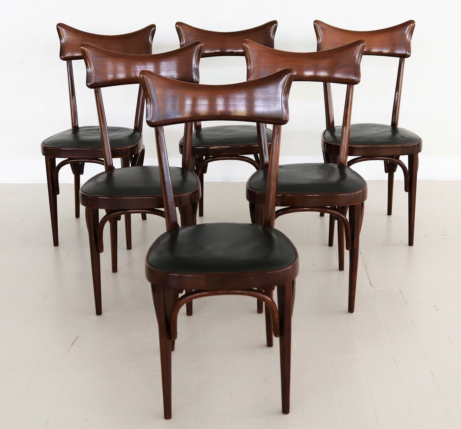 Italian Midcentury Dining Room Chairs, Set Of Six photo for sale