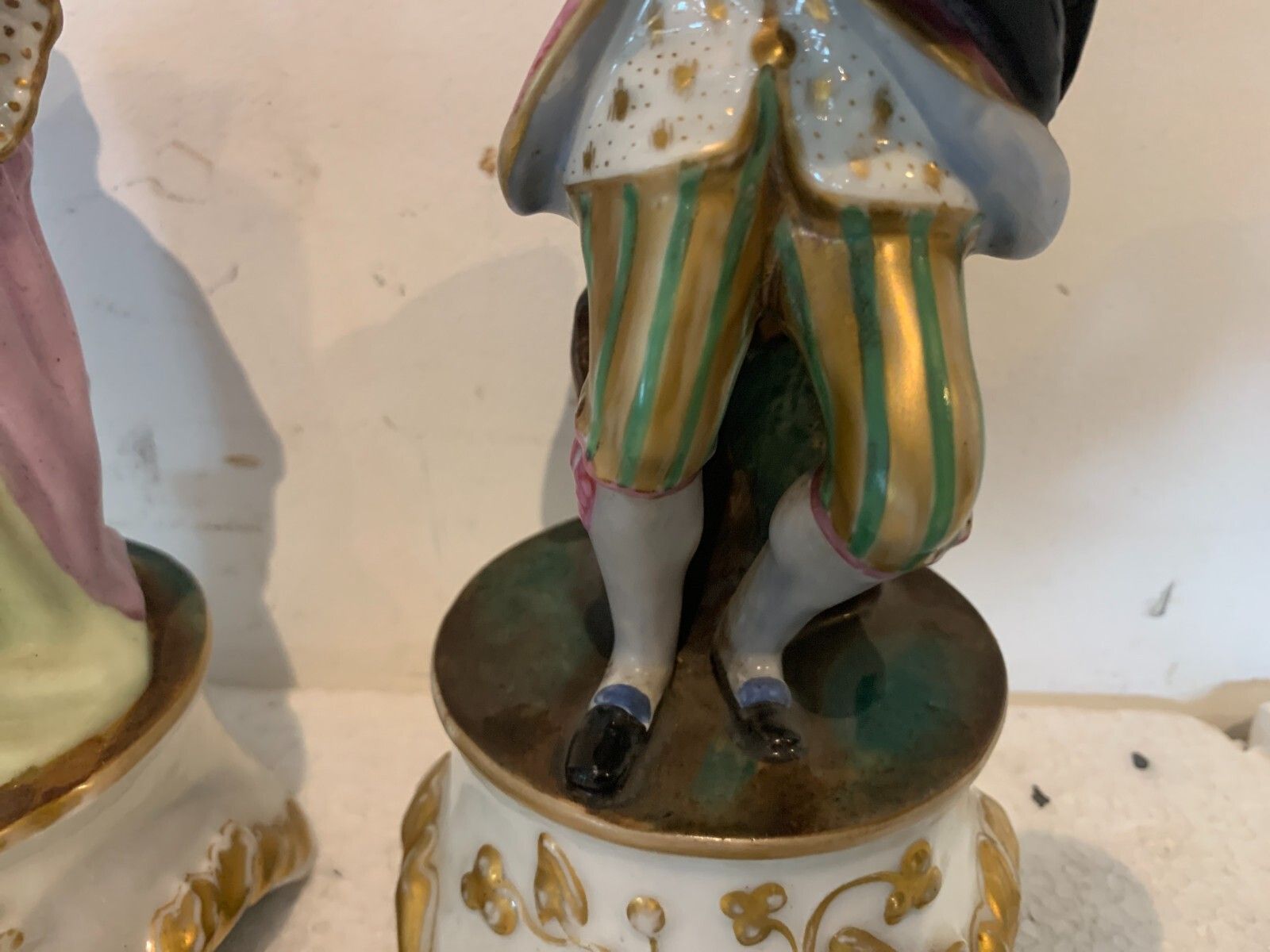 Pair Of Polychrome Porcelain Tulips 20th Century photo Home Decor