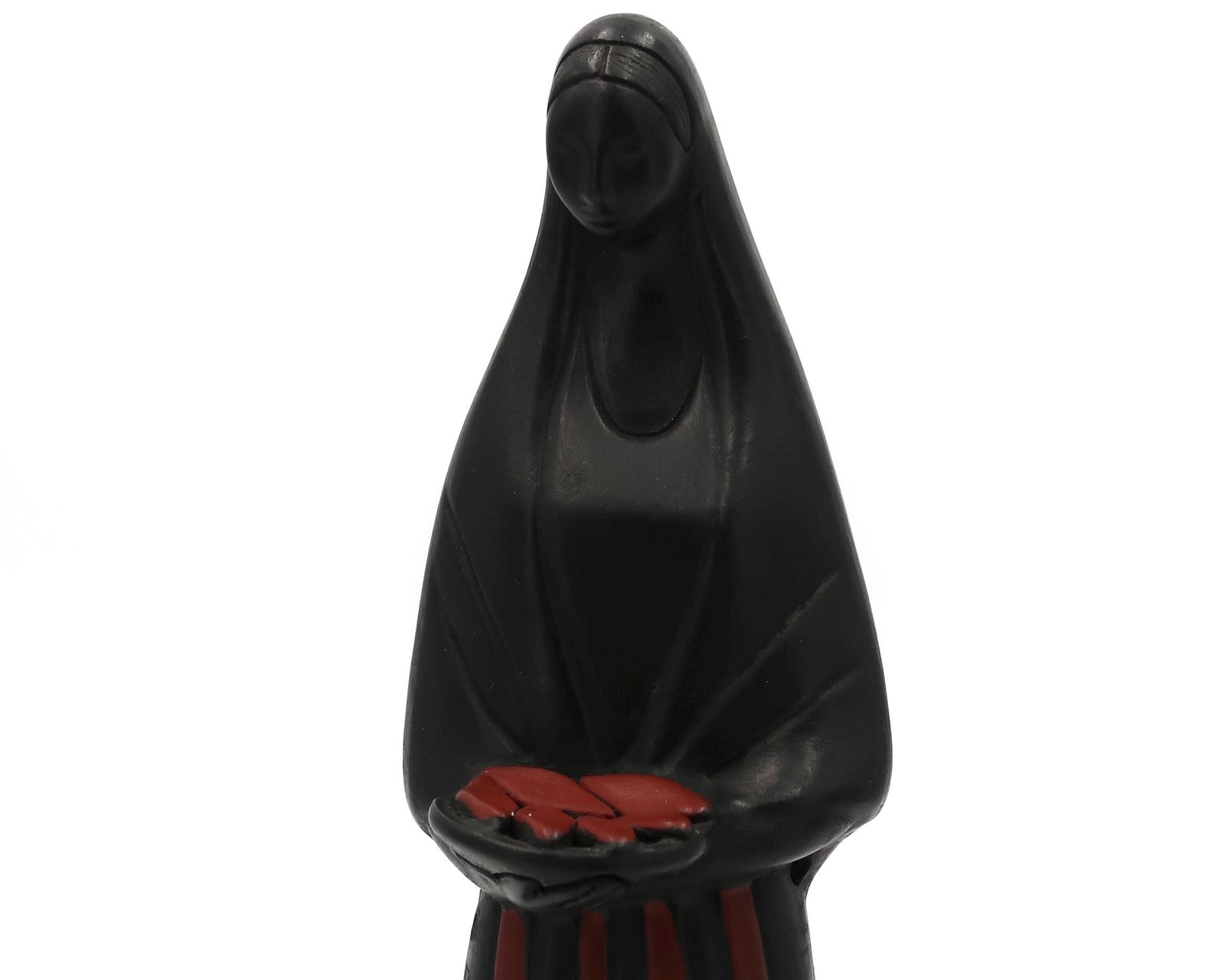 Mexicaans Terracotta Beeld, Vrouw Of Madonna, Jaren 1970 / Zwart, Mexico, Aardewerk, Keramiek photo for sale