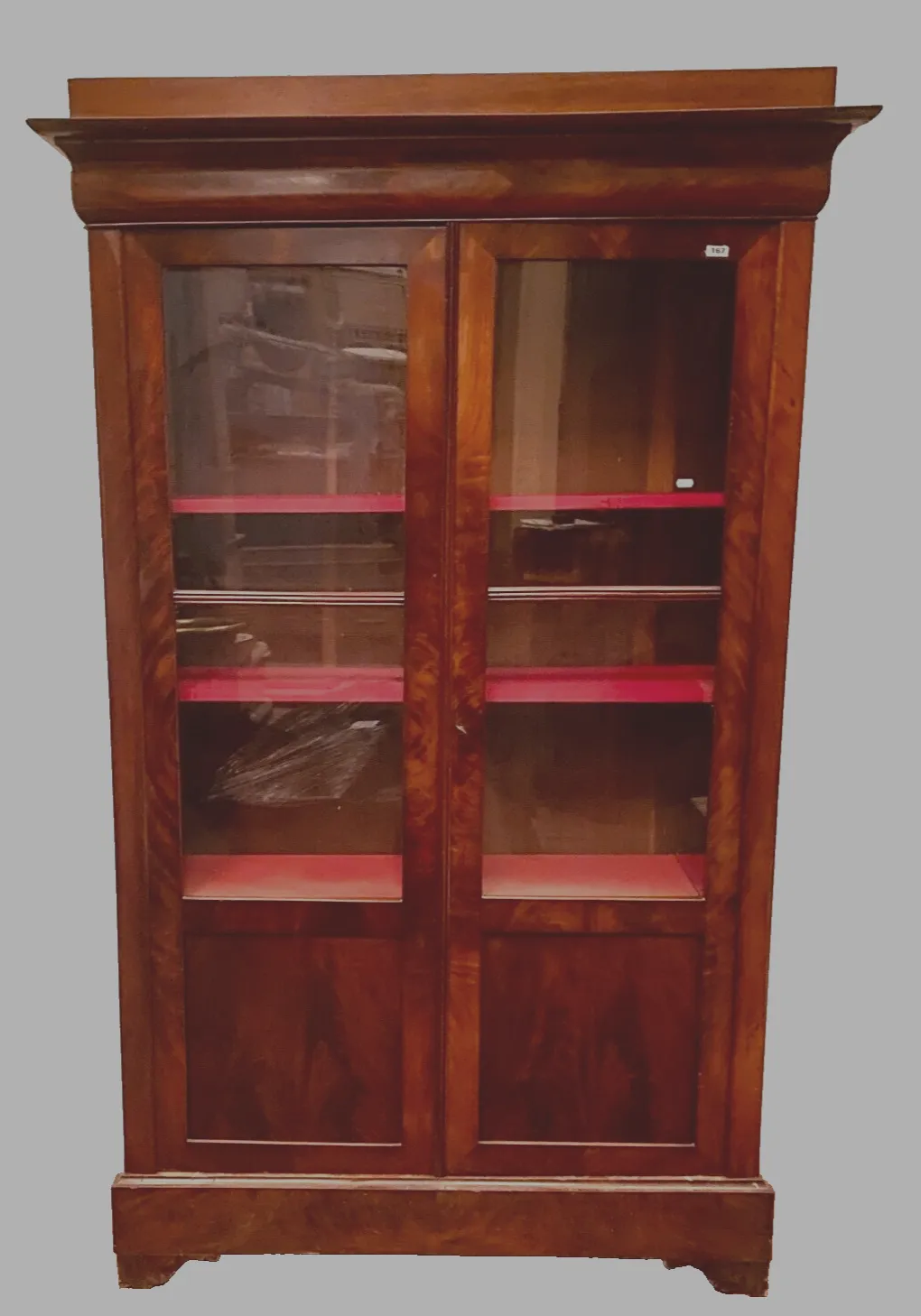 Louis Philippe Showcase In Mahogany And Mahogany Veneer 19th Century photo furniture