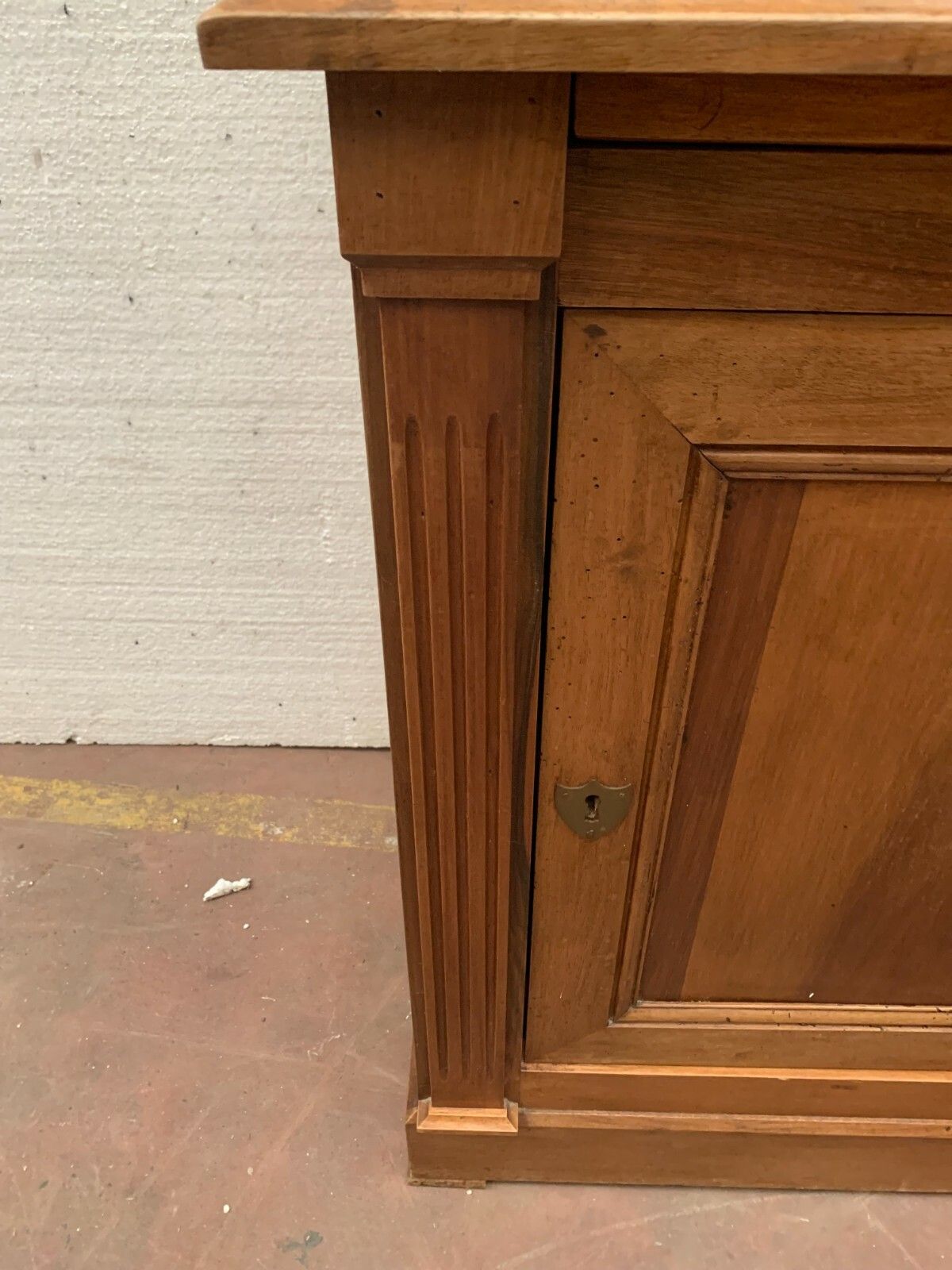 Furniture 20th Century Solid Walnut Directory Style Two Body Display Case photo