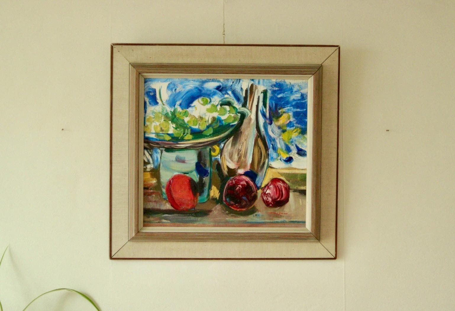 Original Swedish Oil On Panel – Still Life By Martin Sjöblom – Vintage & Framed, 52 X 50 Cm (20.5 X 19.7 In)