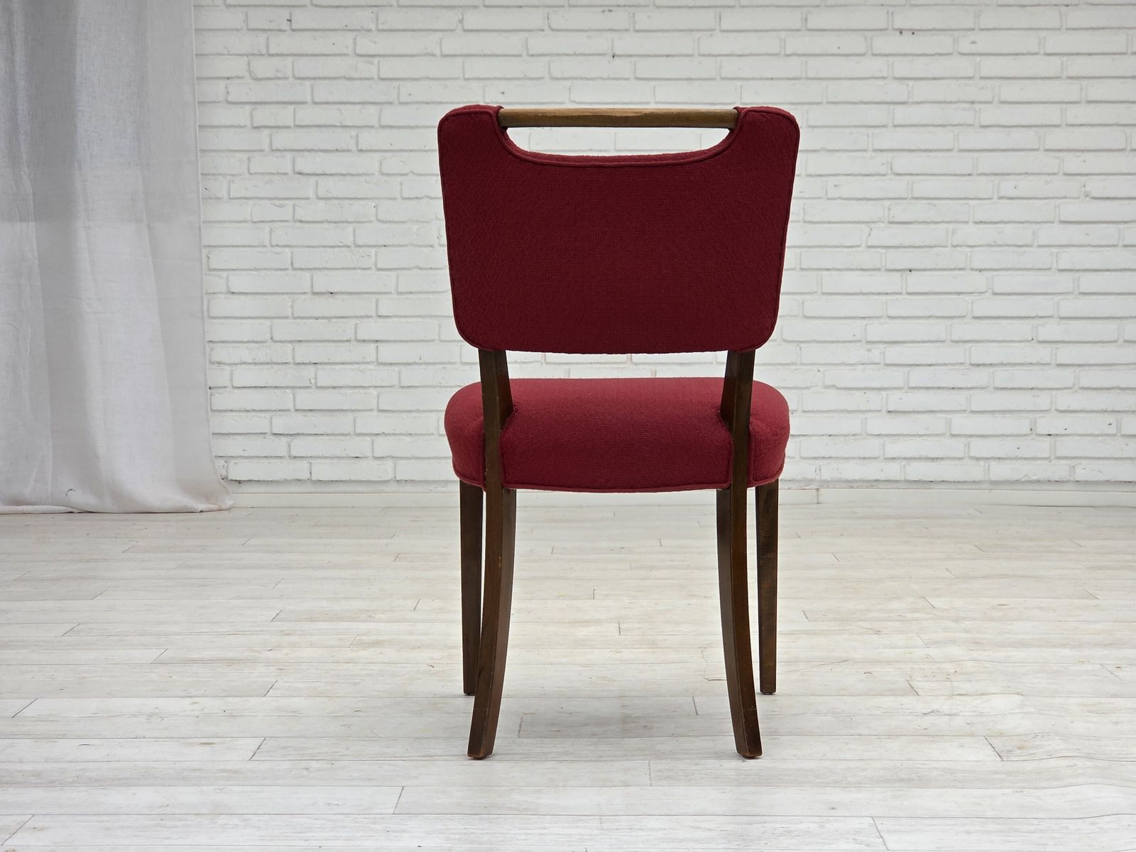 1960s, Set Of 6 Pcs Danish Dining Chairs By Slagelse Møbelværk, Furniture Wool, Beech Wood. photo 1390.0