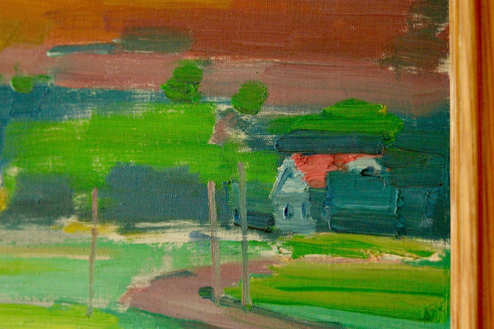 Original Mid Century Swedish Oil On Canvas – By Gerhard Lundberg (1905–1980) – Vintage & Framed, 63.5 X 74.5 Cm (25 X 29.3 In) photo vintage