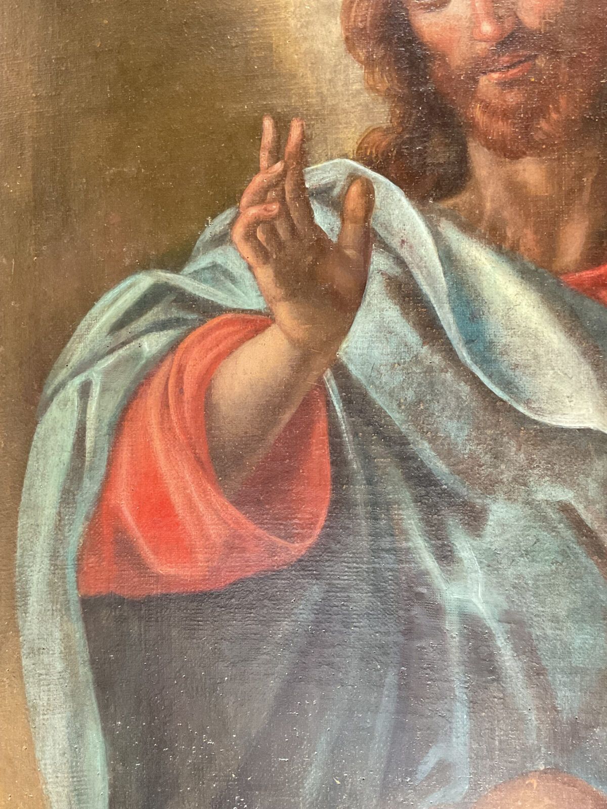 Venetian School, Christ Blessing With The Loaves And Fishes – Late 17th Century photo furniture