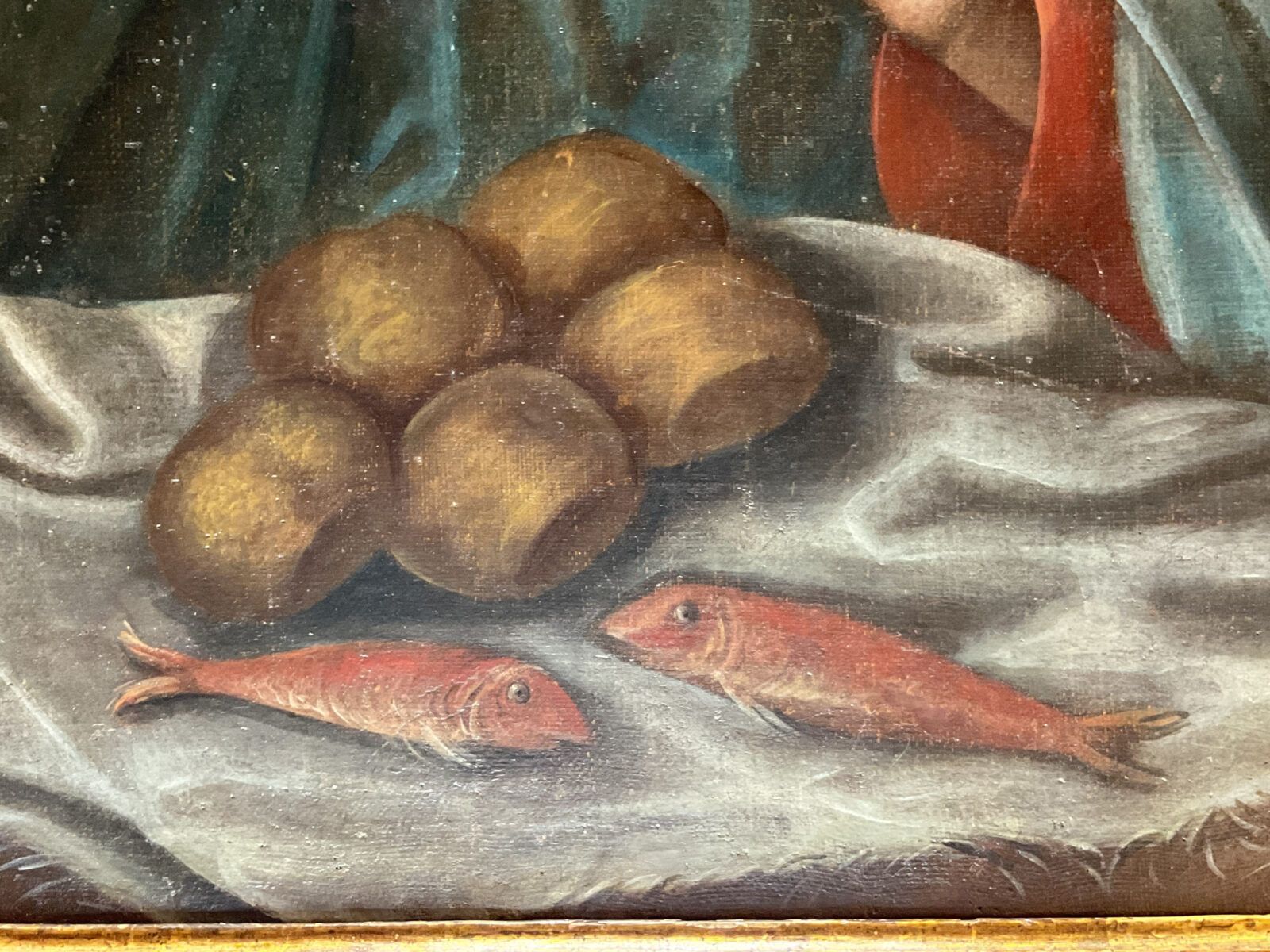 Venetian School, Christ Blessing With The Loaves And Fishes – Late 17th Century photo Art