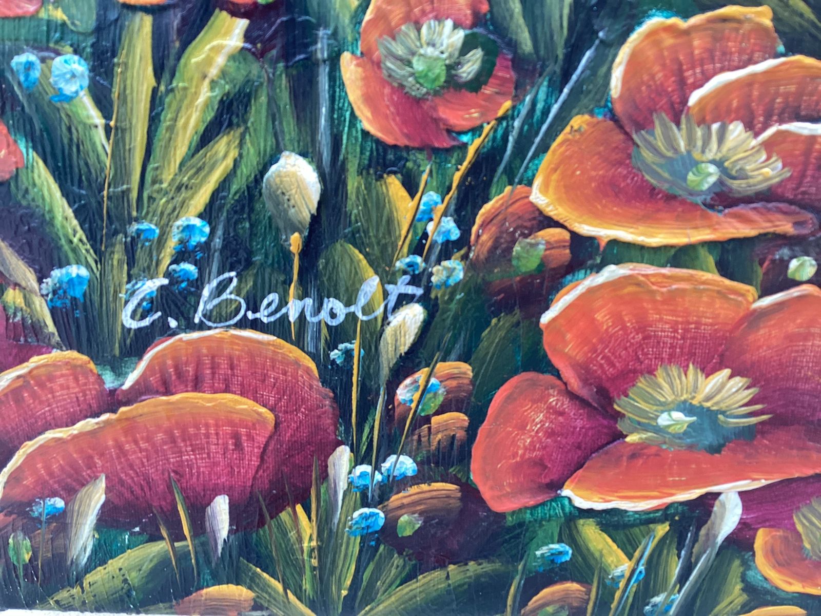 Oil Painting Of Sunfowers By Charles Redmond Benoit photo 300.0